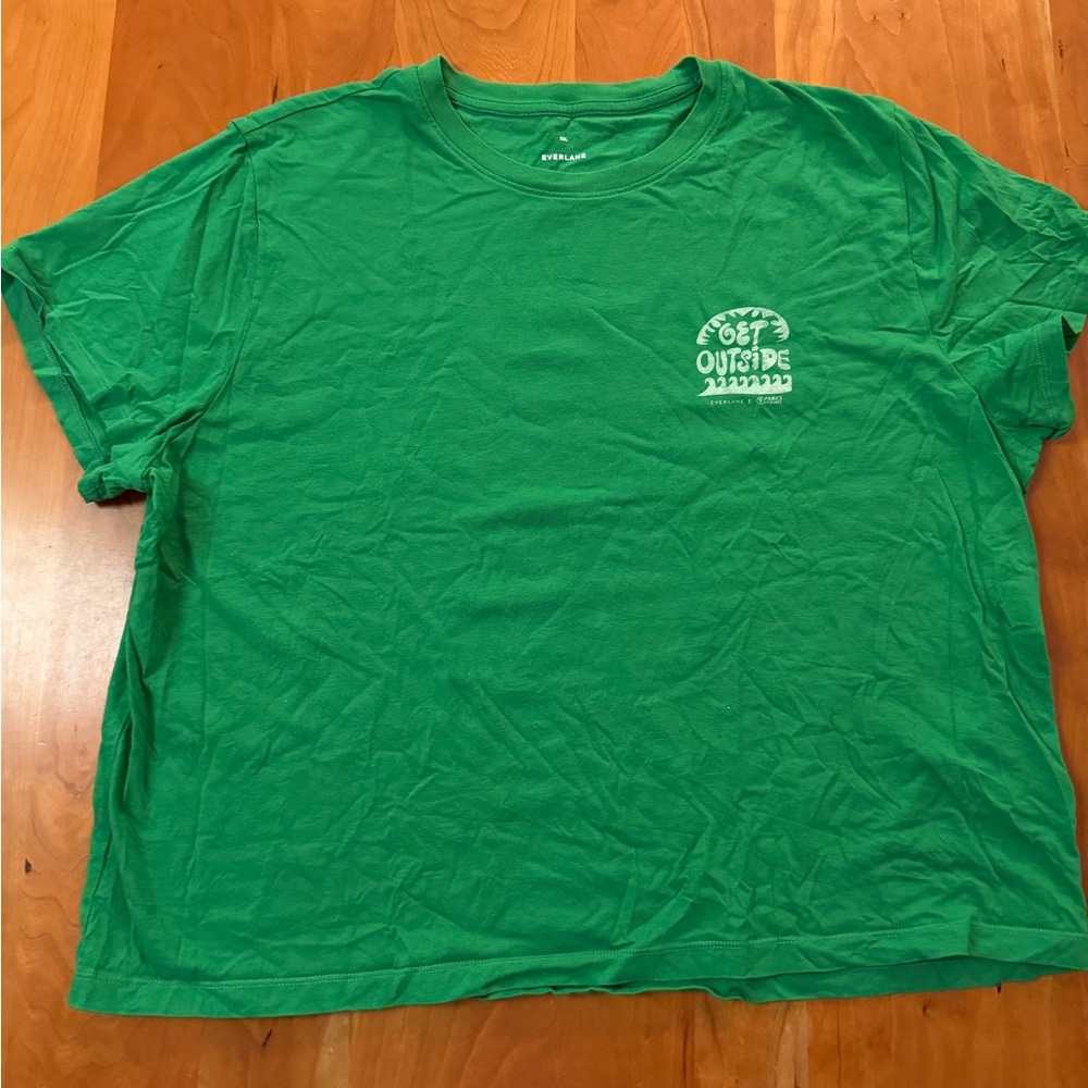 Everlane Green Graphic Tee